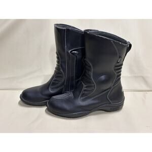 Tour Master Solution Black Leather Motorcycle Road Boot Womens Size 9